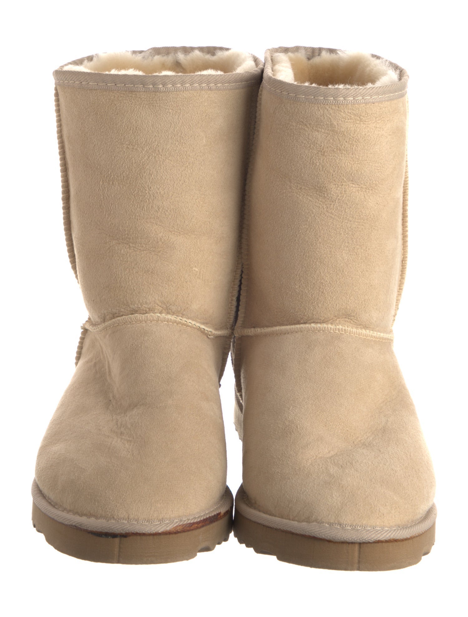 UGG Suede Fur Trim Boots